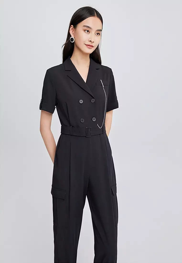 Short sleeve top casual jumpsuit