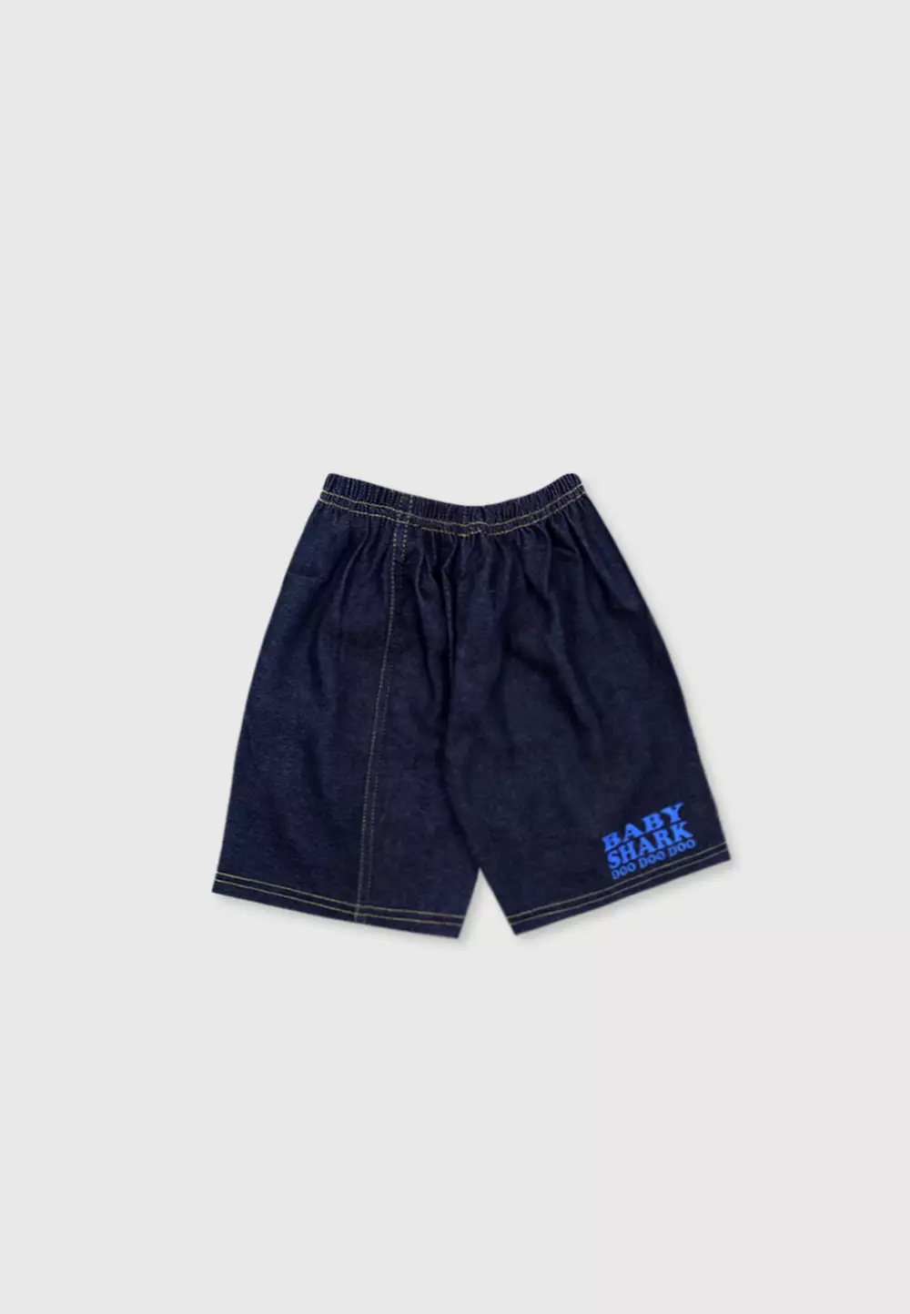 Wakakids Setelan Bayi Laki Laki Usia 12 Bulan Hingga 18 Bulan Baju Oblong Lengan Pendek Celana Jeans Motif Baby Shark 3178 Merah