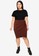 Vero Moda brown Plus Size Kakki Skirt 16454AA11AA1C1GS_4