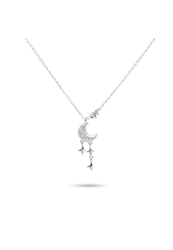 Millenne silver MILLENNE Match The Stars Gliterring Night Studded Cubic Zirconia White Gold Necklace with 925 Sterling Silver 9445DACECA0782GS_1
