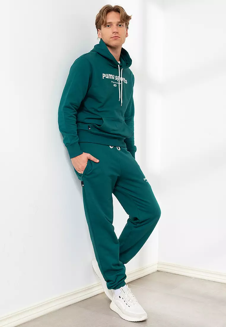 Puma green hoodie hotsell