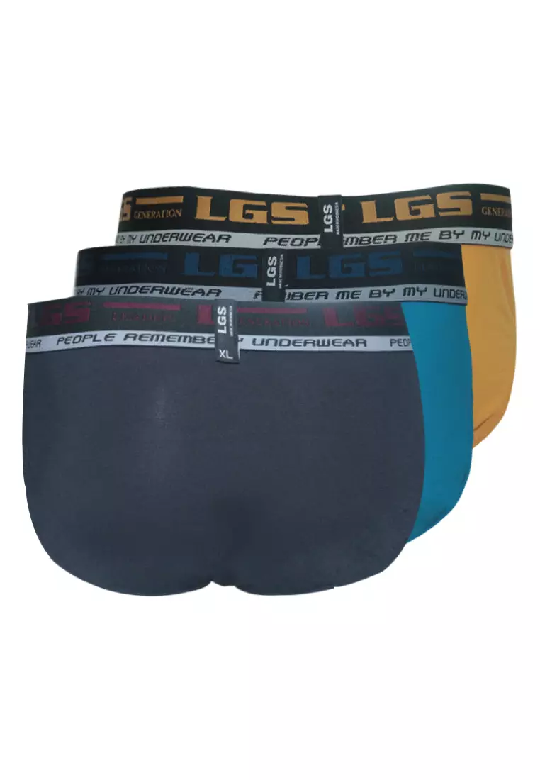 Jual LGS LGS - Underwear - Orange/Blue/Black - Big Size - 3pcs Original ...