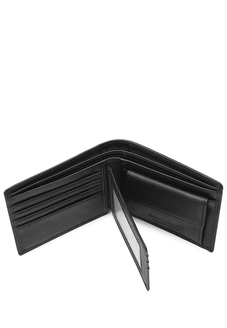 Navy Club Force Dompet Pria Lipat Dompet Kulit Asli - Free Box Exclusive