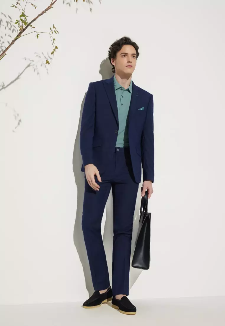 G2000 Multi-Way Stretch Slim Fit Texture Suit Blazer