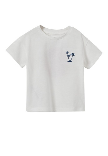 MANGO BABY white Printed Cotton-Blend T-Shirt A4A78KA597A63AGS_1