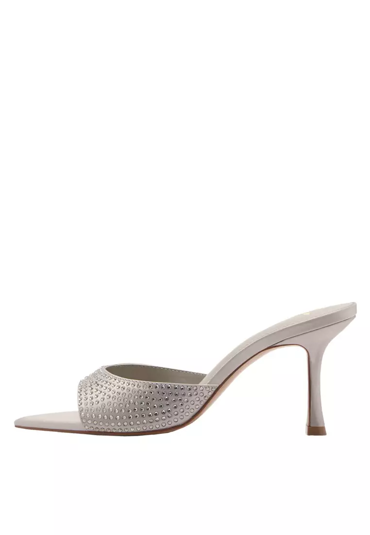 Discount on Mango  shoes - SKU: Rhinestone Heeled Sandals