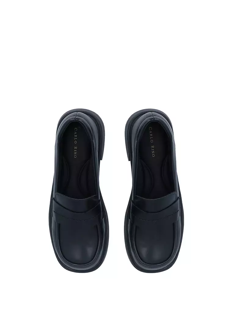 Black Mod Line Loafers