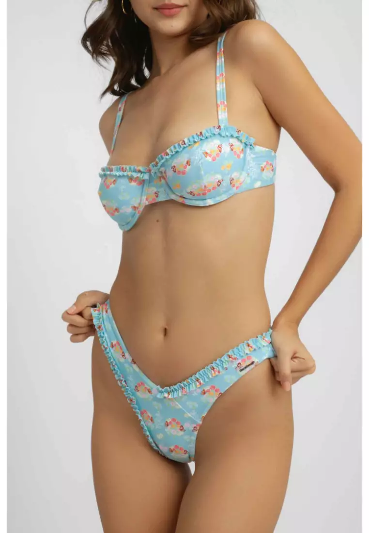 Amelia Frilled Cheeky Bikini Bottoms / Rodeo Bud