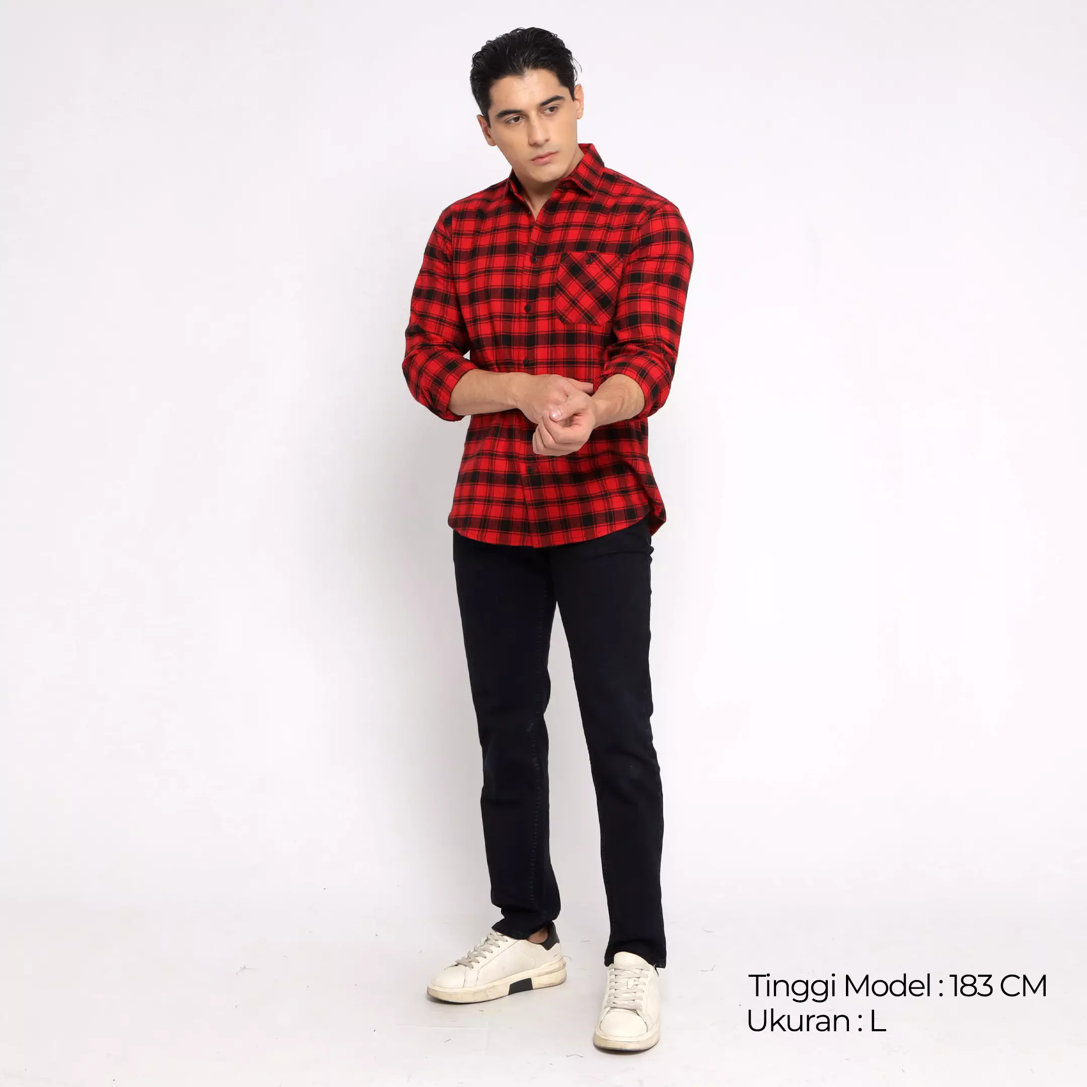 Simple Perfect Kemeja Pria Flanel Lengan Panjang Premium | Flanel Casual Shirt 7738