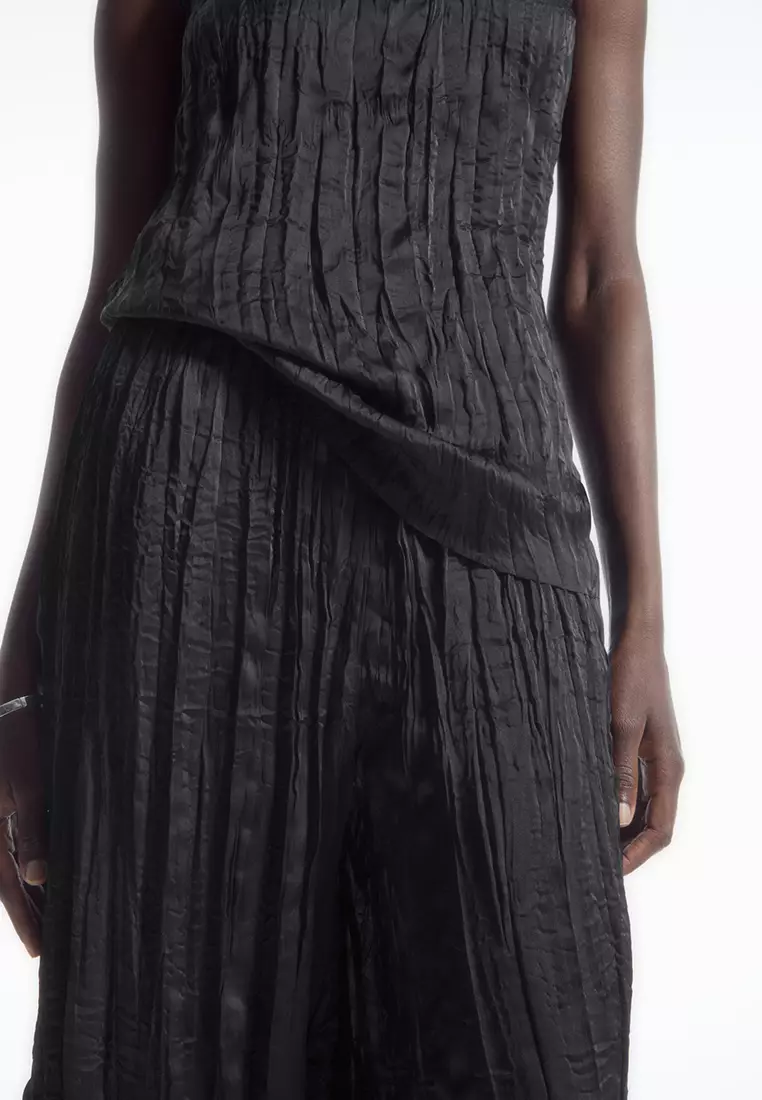 Buy COS Crinkled Plissé Trousers 2024 Online | ZALORA Philippines