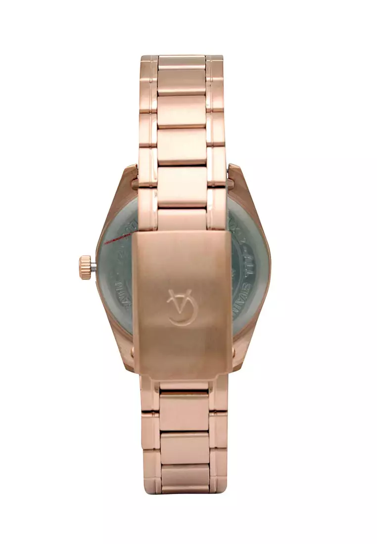 Alexandre Christie Jam Tangan Wanita - Rosegold Silver - Stainless Steel - 1012 LDBRGSL