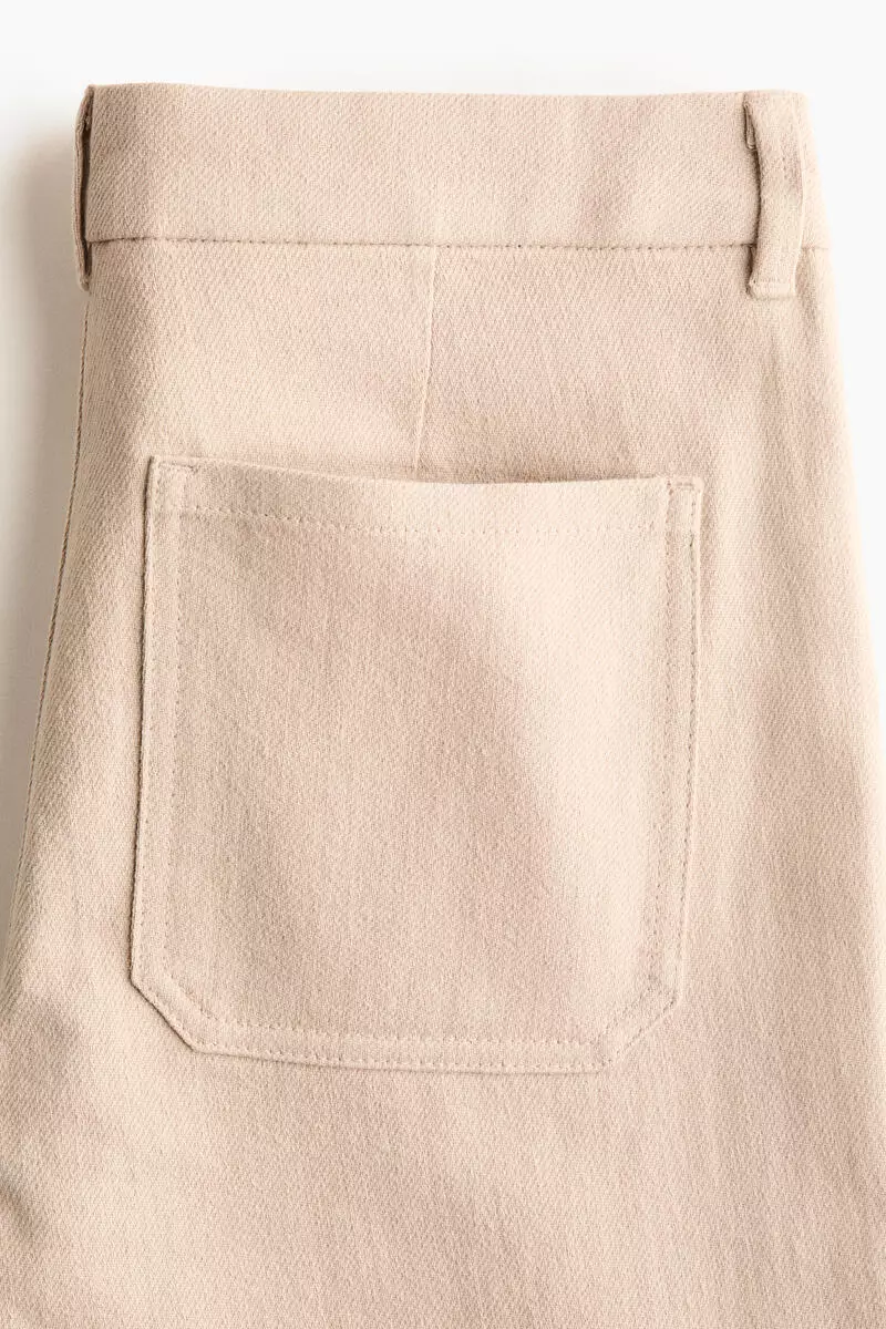 Wide twill trousers