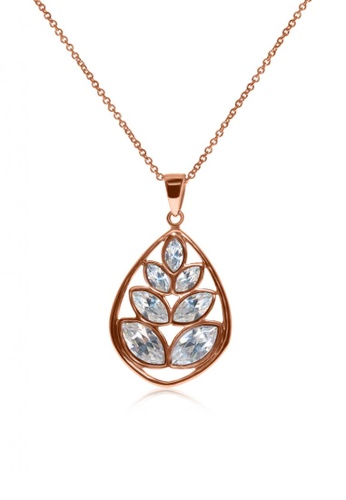 Alfredulla multi Pinescent Rose Gold Crystal Necklace 0D2E8ACACC0703GS_1