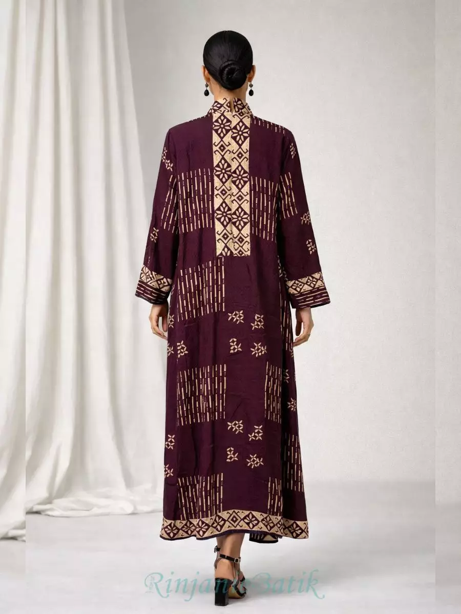 Rinjanie Batik - GSHI - RW - Gamis Shanghai Red Wine