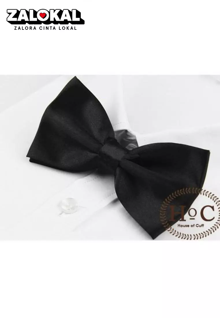 Dasi Kupu Kupu Black Bowtie Satin
