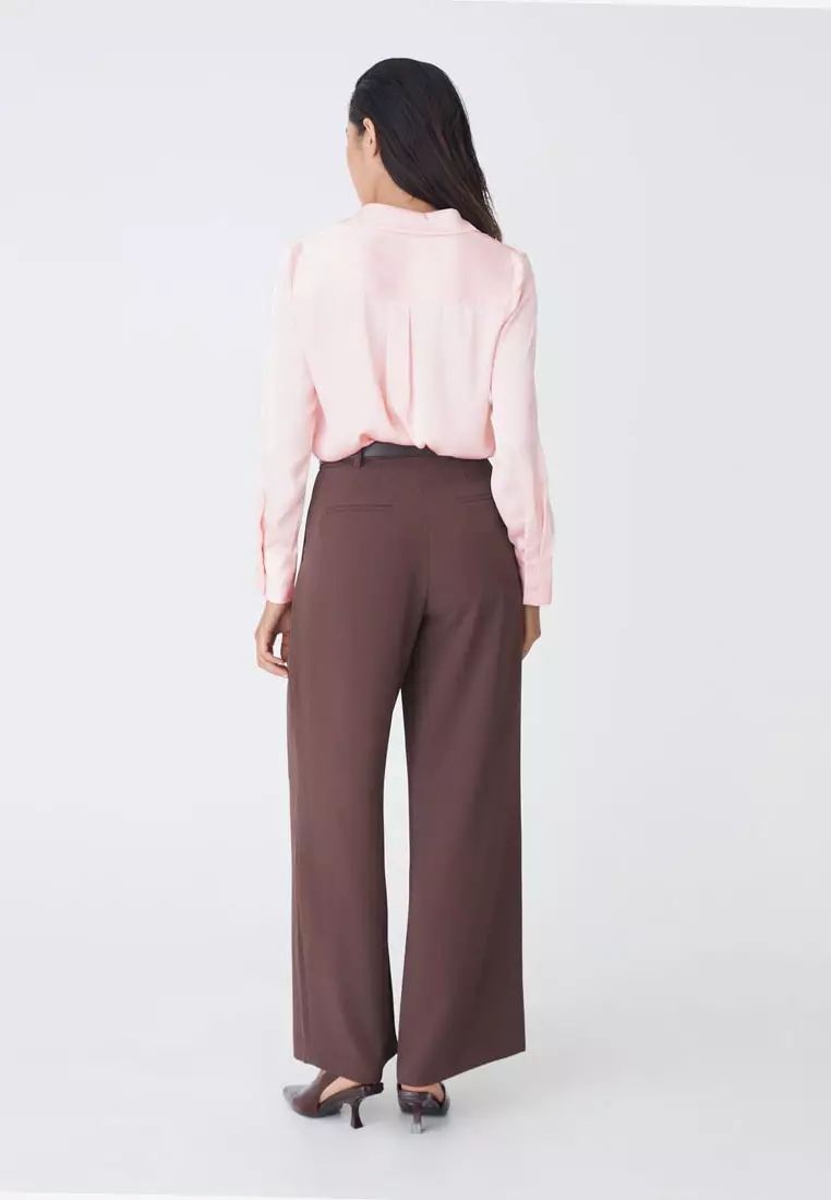 Lila V-Neck Satin Blouse