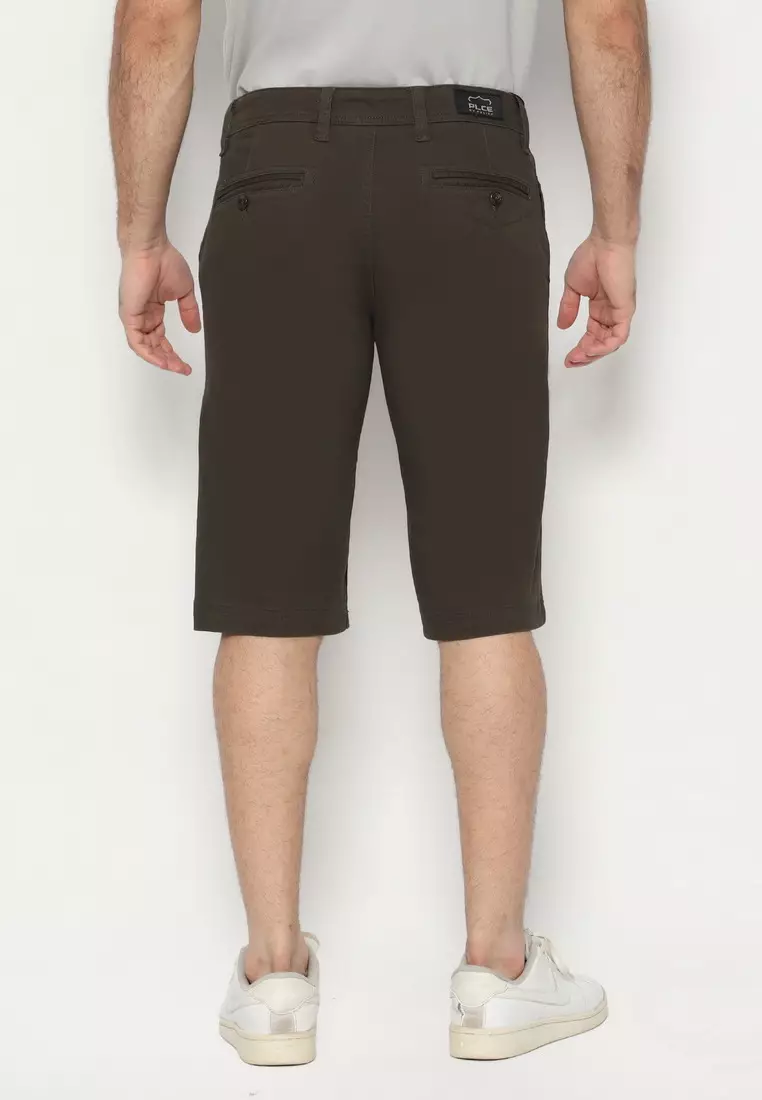 POLICE Celana Chino Pendek Cotton Premium Regular Fit Pria