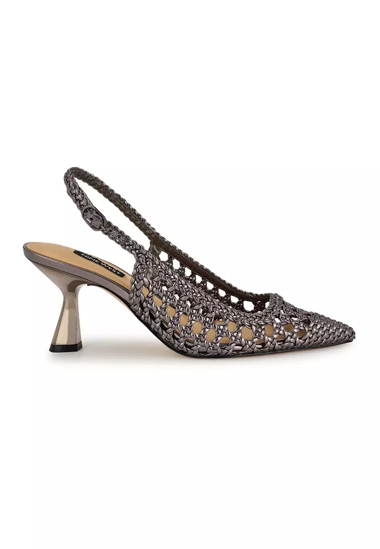 Discount on Nine West  shoes - SKU: Madalene2 Closed Dress Sandal Silver Gray