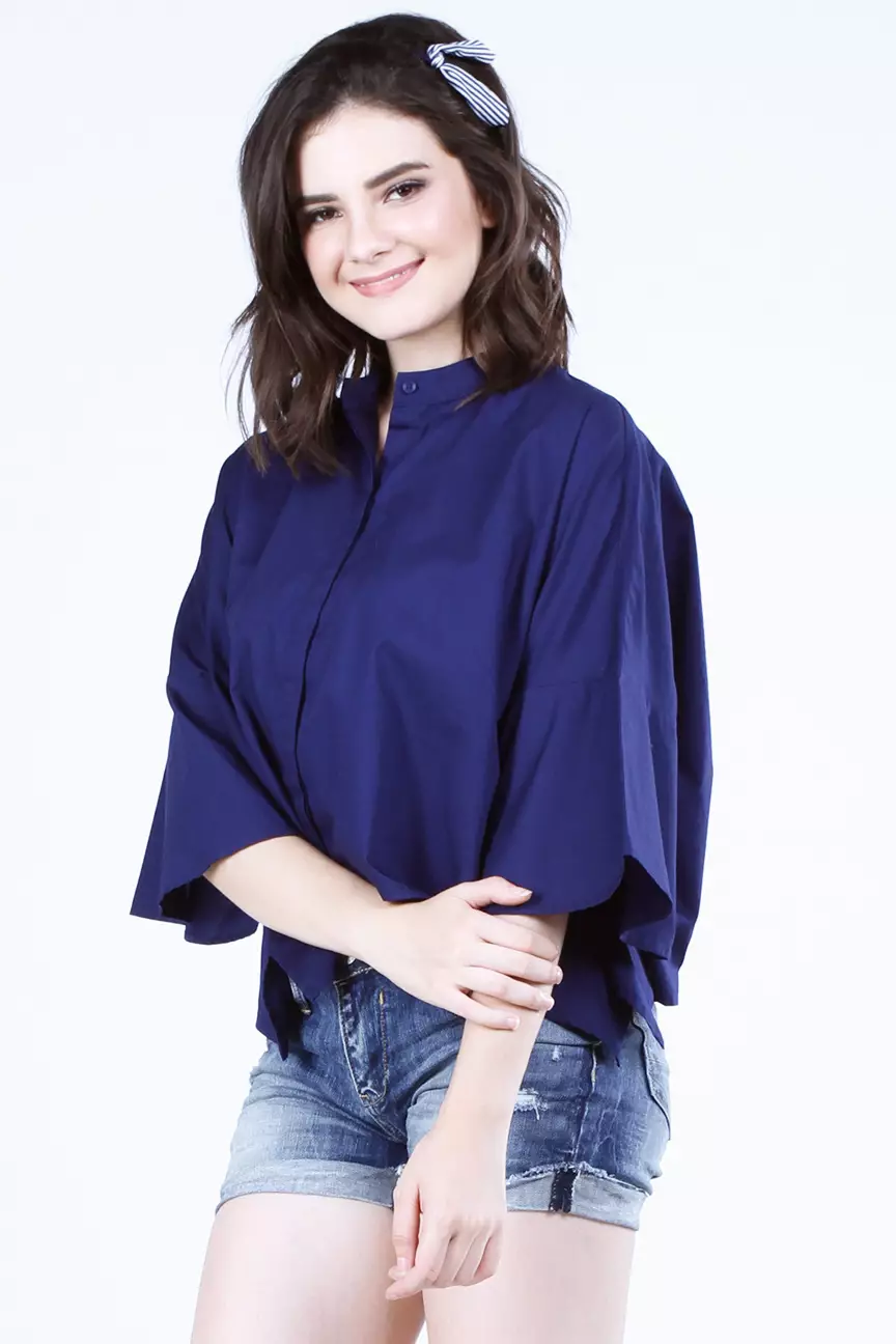 Kemeja Wanita Fitzy Navy