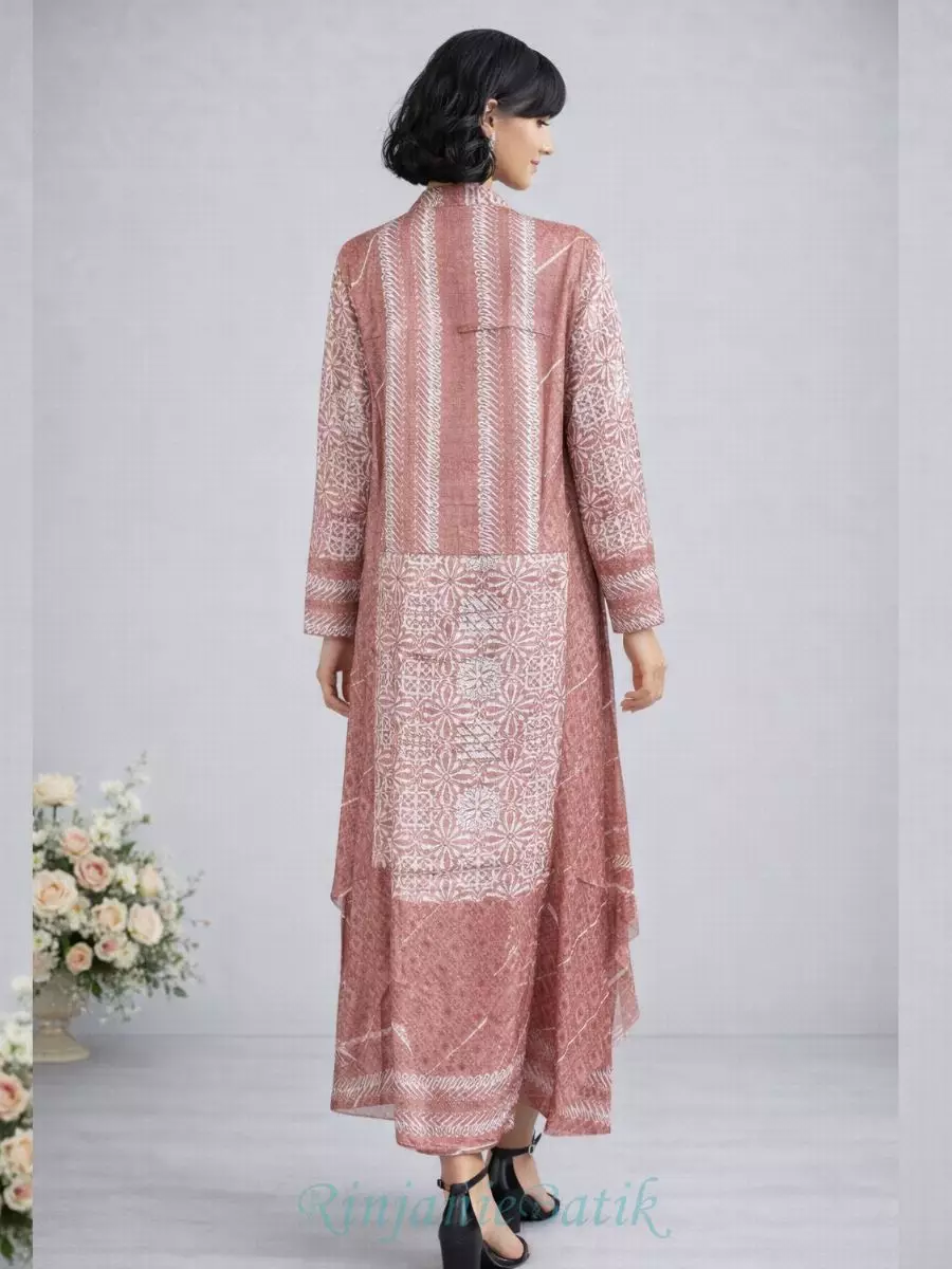 Rinjanie Batik - GSHI - CR - Gamis Shanghai Caramel