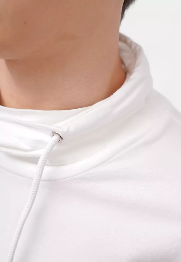 Ryusei Kaos Pria Turtleneck Nandito Basic White
