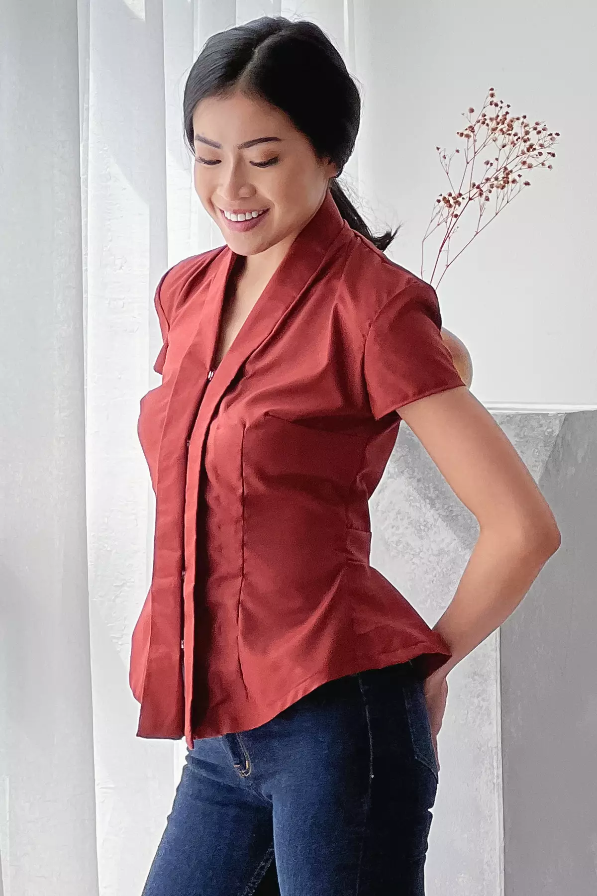 Kuncup Katun Terracota Kebaya