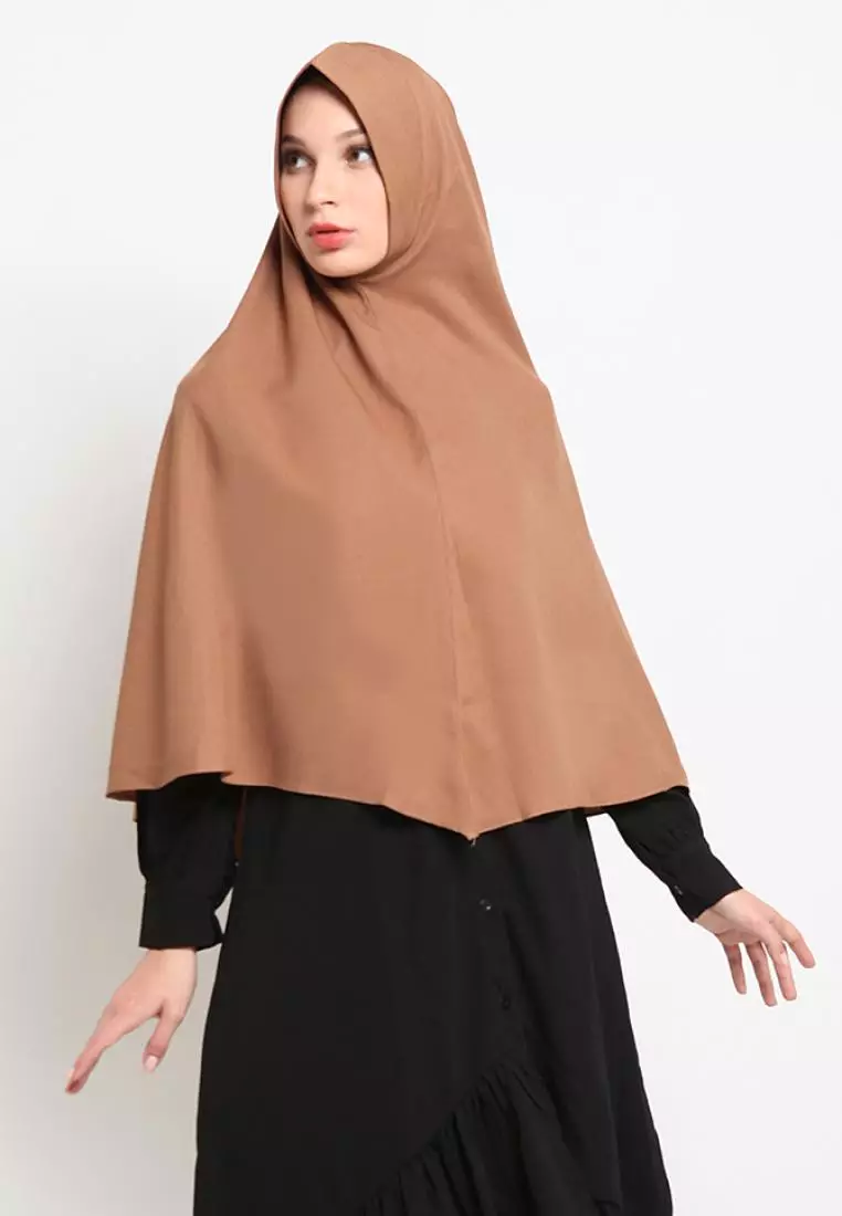 Hilya Khimar Instan Hijab Syari - Cokelat