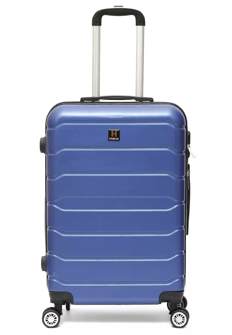 Austin Koper Hardcase Unisex Size 24 Inch Large Compartment Suitcase Combination Lock Material ABS+PVC Coated ORIGINAL - Blue