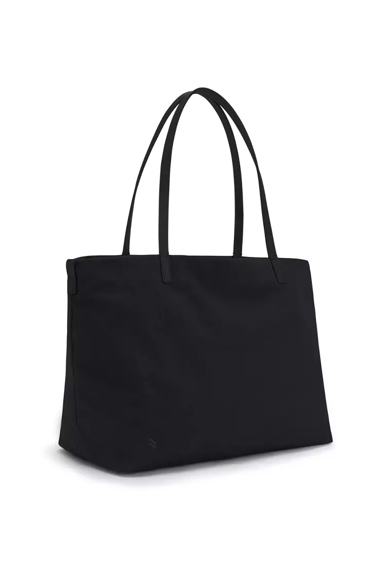 LOJEL Semo Tote Bag 18L Black + LOJEL Iloj Strap Leather Grey