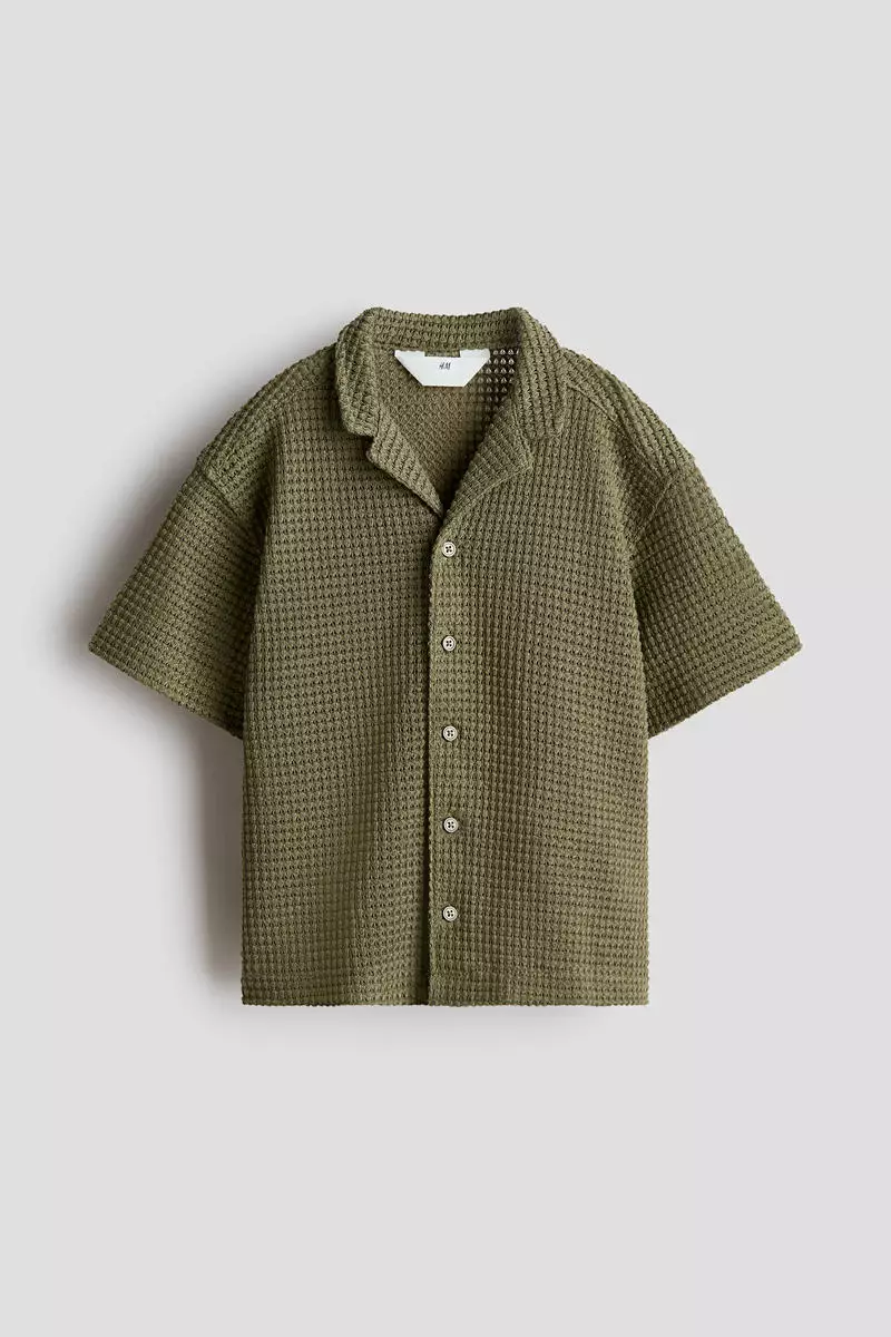Textured-knit resort shirt