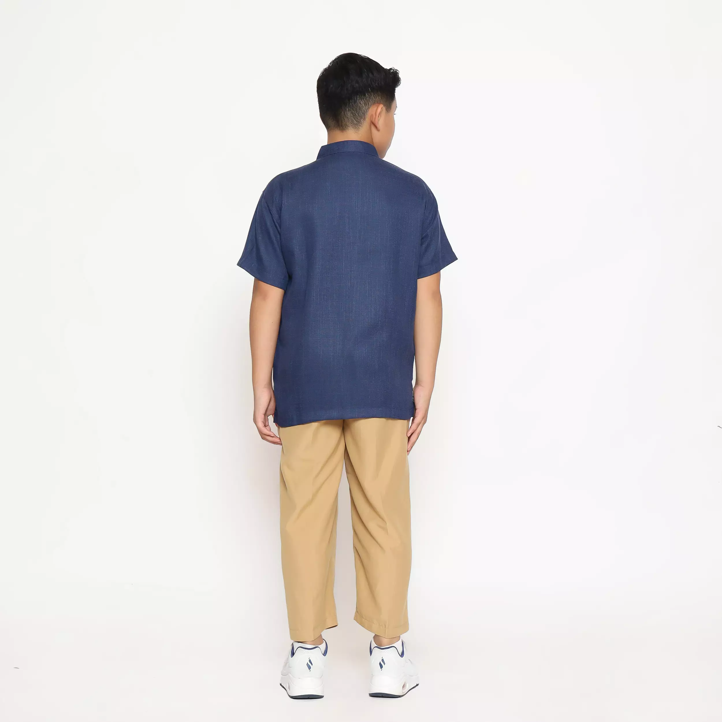 Baju Koko Anak Laki Bordir Gapura Navy Setelan - NOBLE