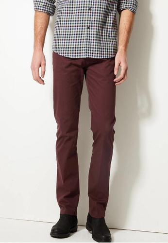 Shop Marks Spencer M S Collection Straight Fit Pure Cotton Chinos Online On Zalora Philippines