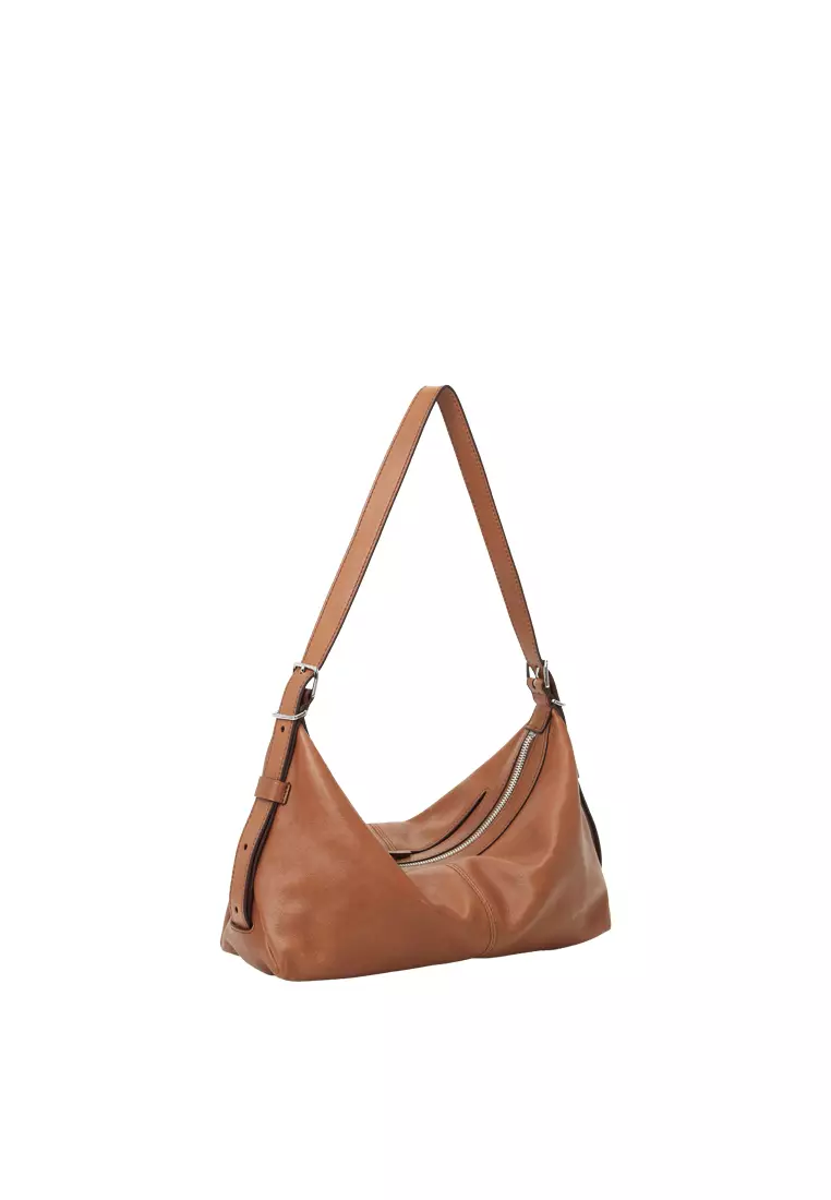 ALLEGRA Demi Hobo 單肩袋 - 焦糖色