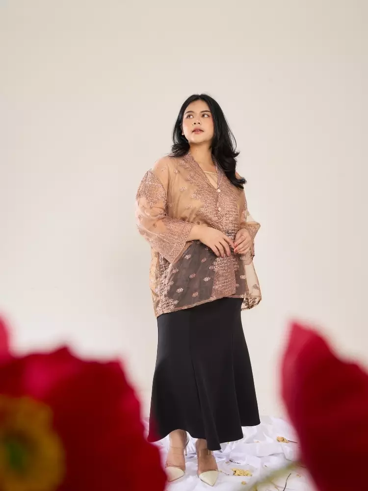 xtramiles Ladies top ayara party top kebaya gold