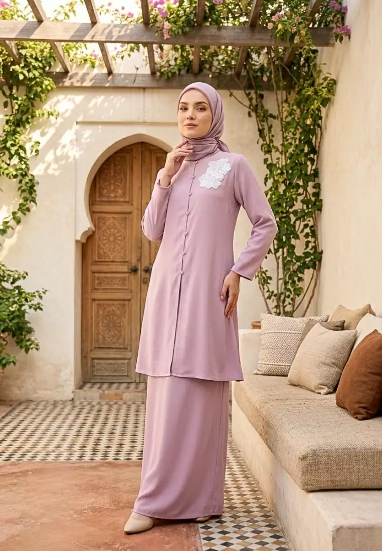 Rok duyung  Bawahan Baju Kurung Warna Pink By Brilliant Girl Warna PINK