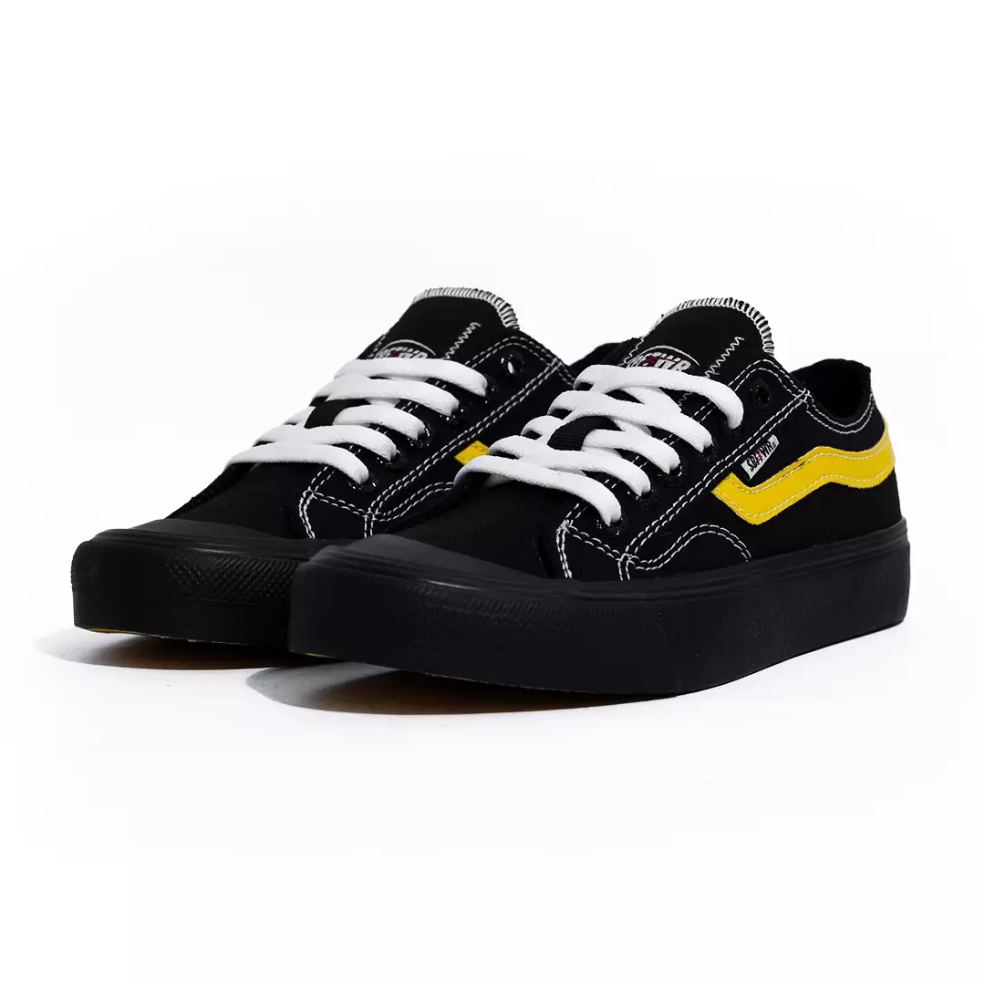 SABA Veloz Low Light Black Yellow - Sepatu Sneakers Casual Pria Wanita