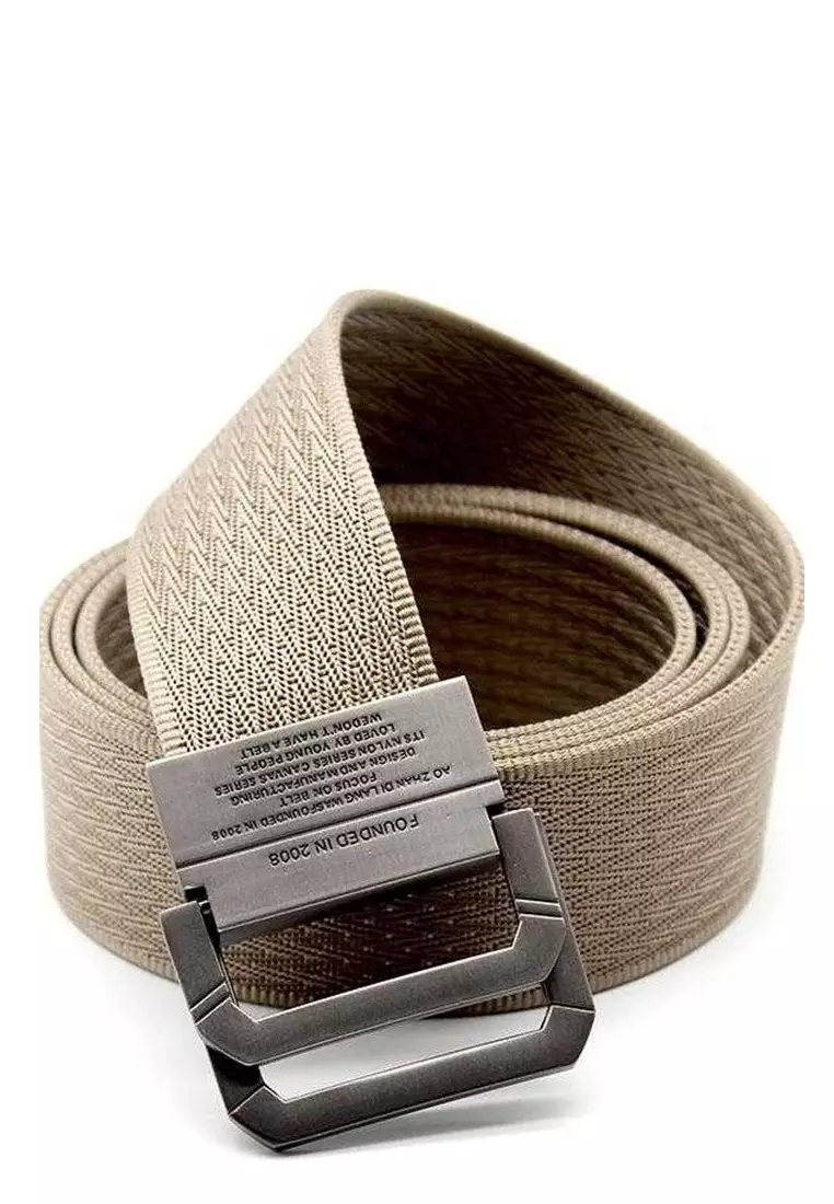 Jhoseph Tali Ikat Sabuk Pinggang Pria Casual Buckle Belt Material Canvas ORIGINAL - Khaki