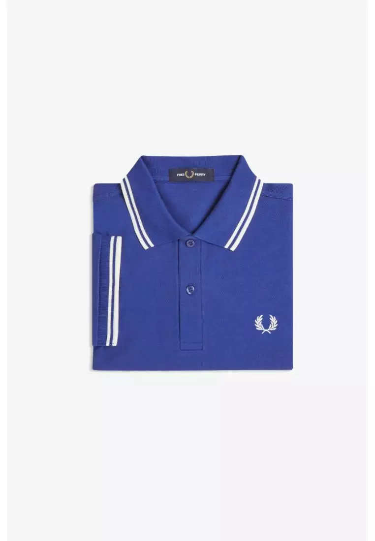 Fred Perry M3600 Twin Tipped Fred Perry Shirt (Soho Eclipse / Snow White)