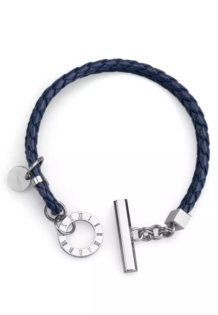 Double woven leather bracelet hotsell