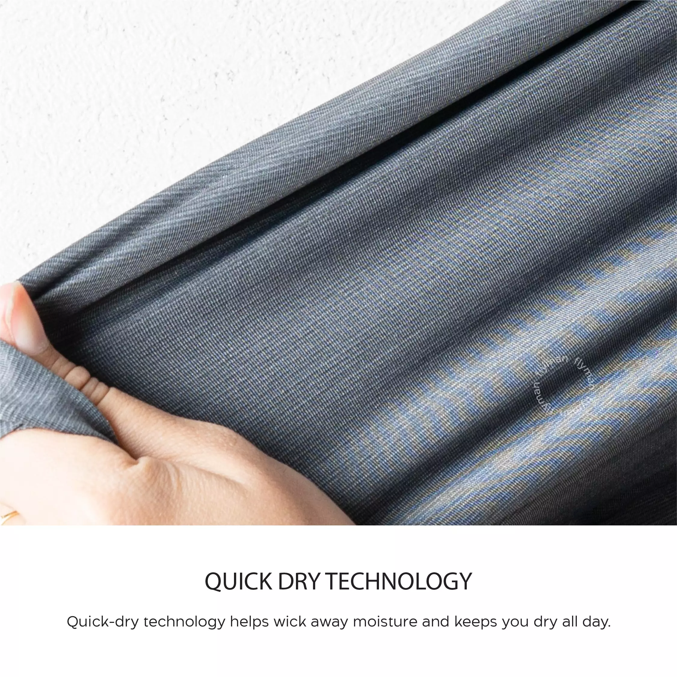 Flyman Ice Silk Active Shirt 1 Pcs FMAS 3558 - Ash