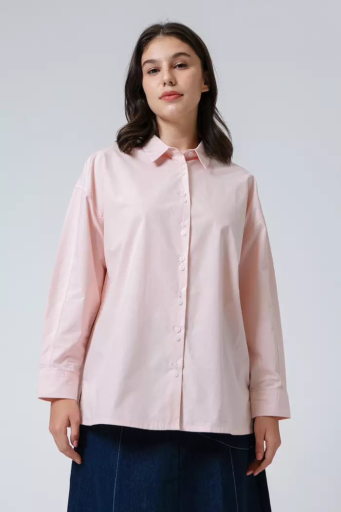 COTTONINK - Atasan Kemeja Wanita Pink Major #EssentialsCoreCollection