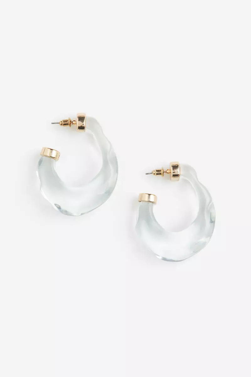 Asymmetrical hoop earrings sale