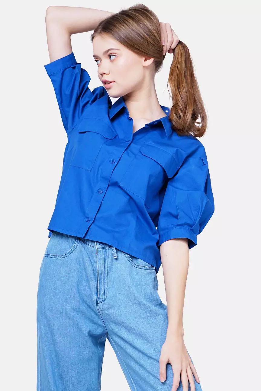 Kemeja Wanita Levina Blue