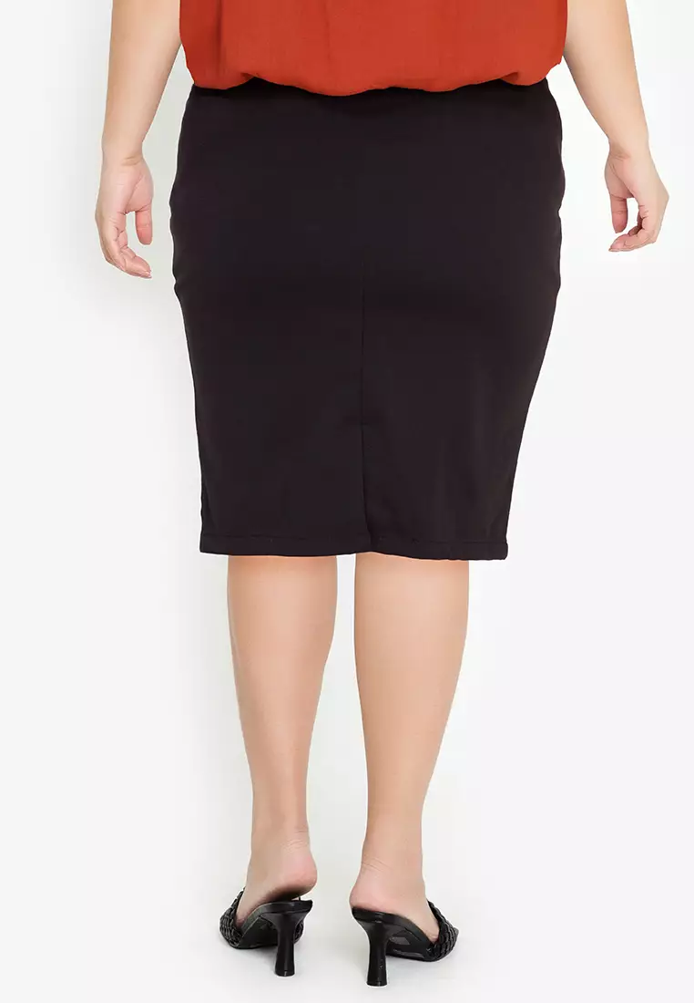 Pencil cut skirt outlet for plus size