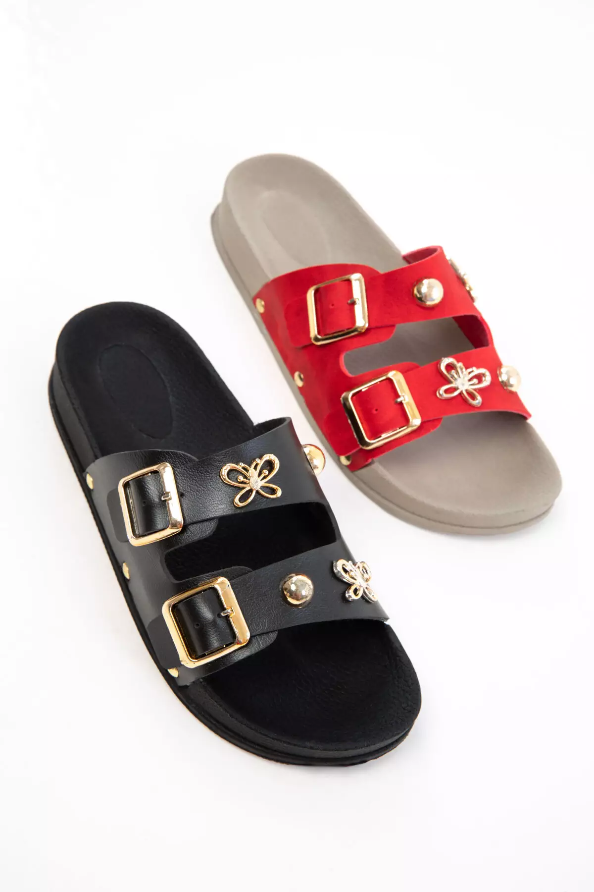 Black Women's Slippers 20757