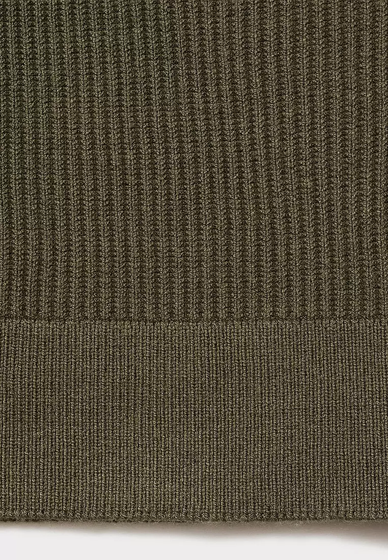 Fine Rib-Knit Cotton Sweater