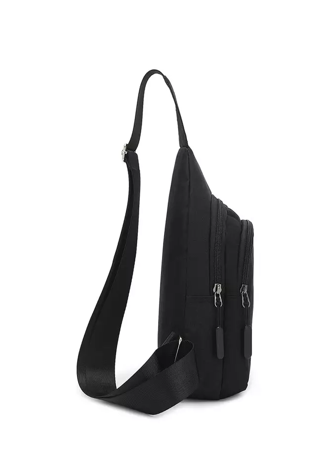 Men's Chest Bag / Sling Bag / Crossbody Bag - Black