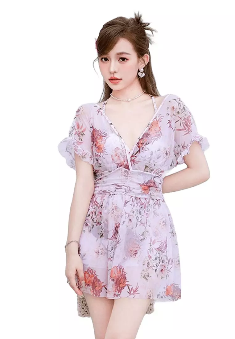 Buy LYCKA LMN8029 Korean Lady One Piece Swimwear Pink 2024 Online