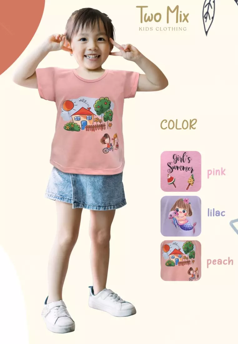 Two Mix - Kaos Anak Perempuan - Tops Atasan Anak Cewek 1-12 Tahun 4189