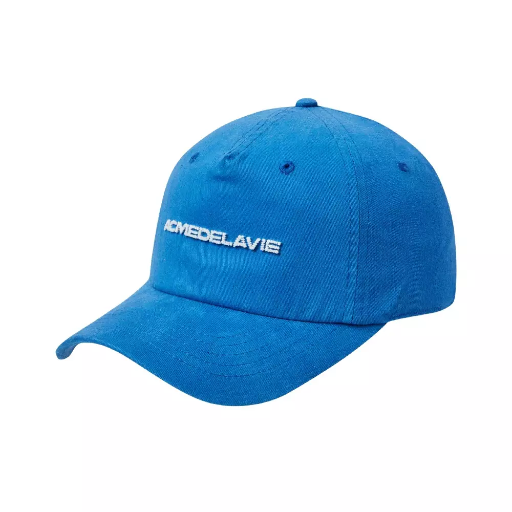 TUFT EMBROIDERY LOGO BALL CAP BLUE